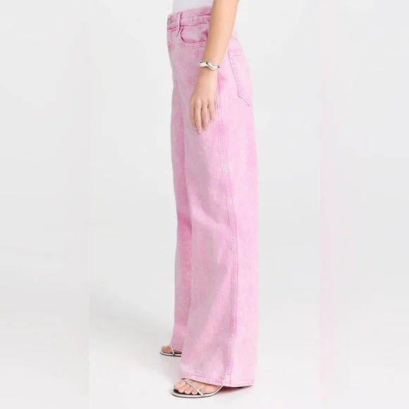 Amo Jeans Frida Wide Leg High Waisted Peony Pink Jeans 26 - Picture 2 of 12